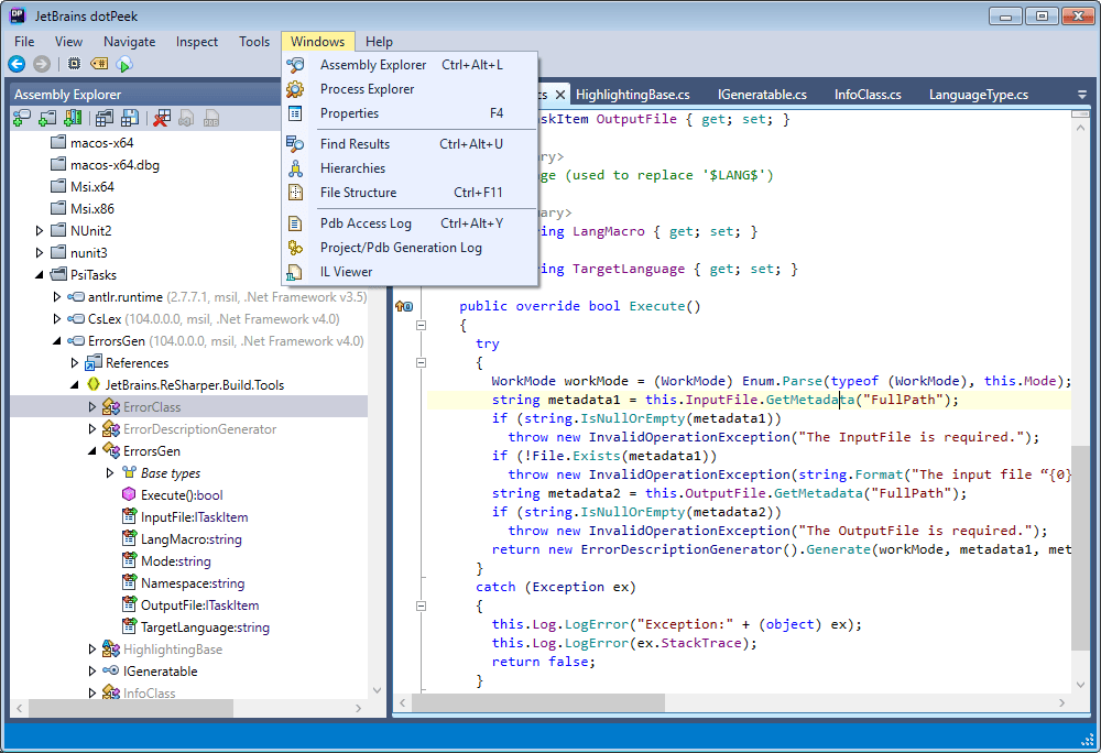 dotPeek can decompile any .NET assemblies