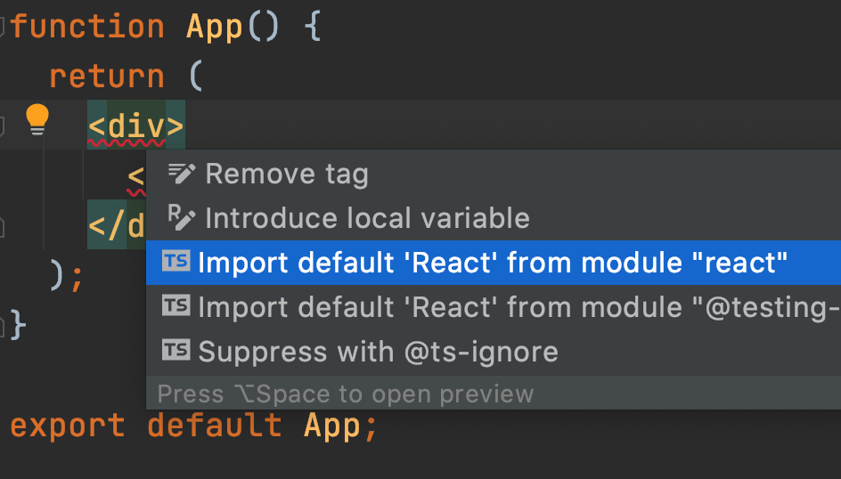 Let the IDE generate missing imports