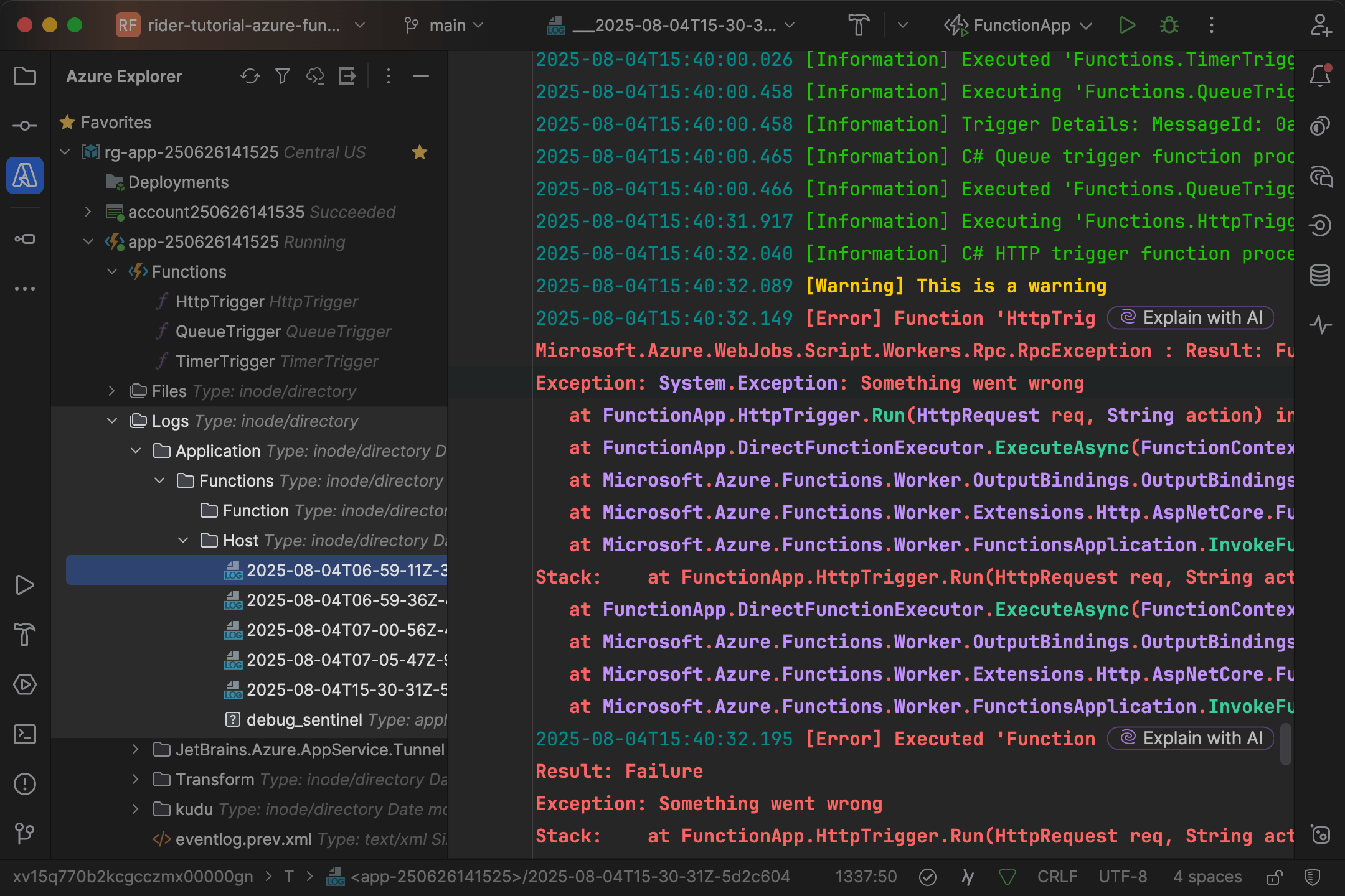 Inspection of Remote Log Files