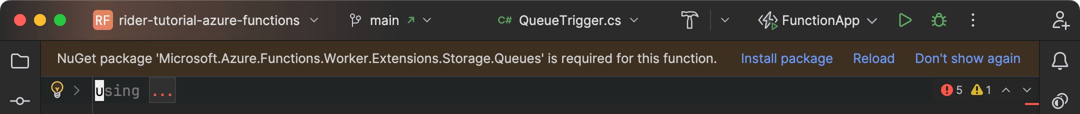 Install Package Prompt