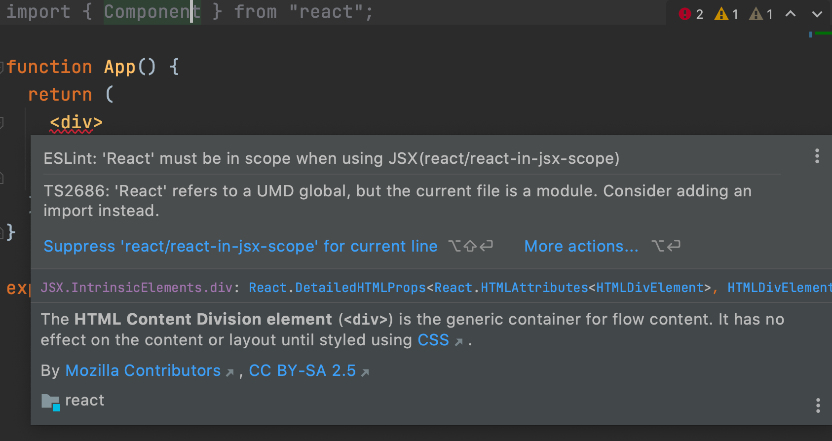 Get warnings on missing imports