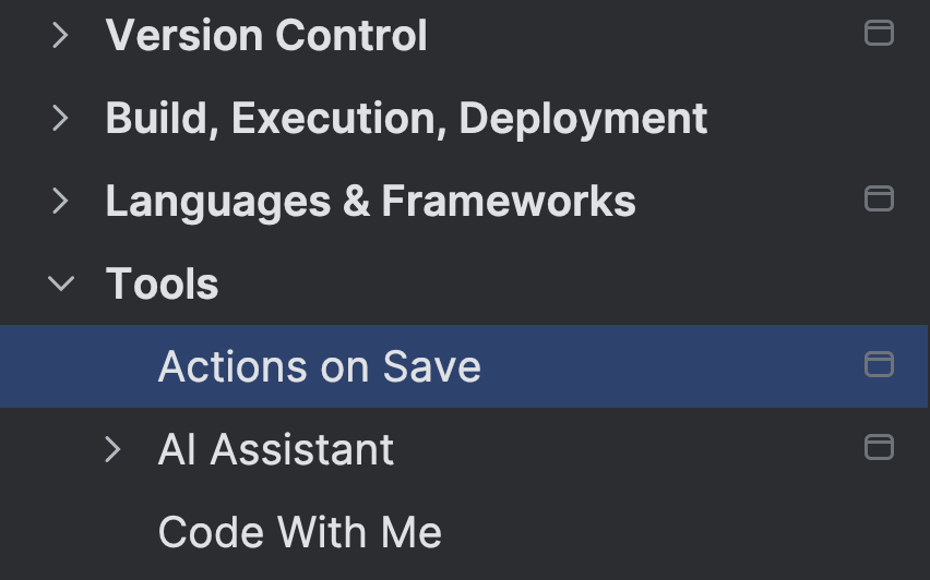 Run actions on save