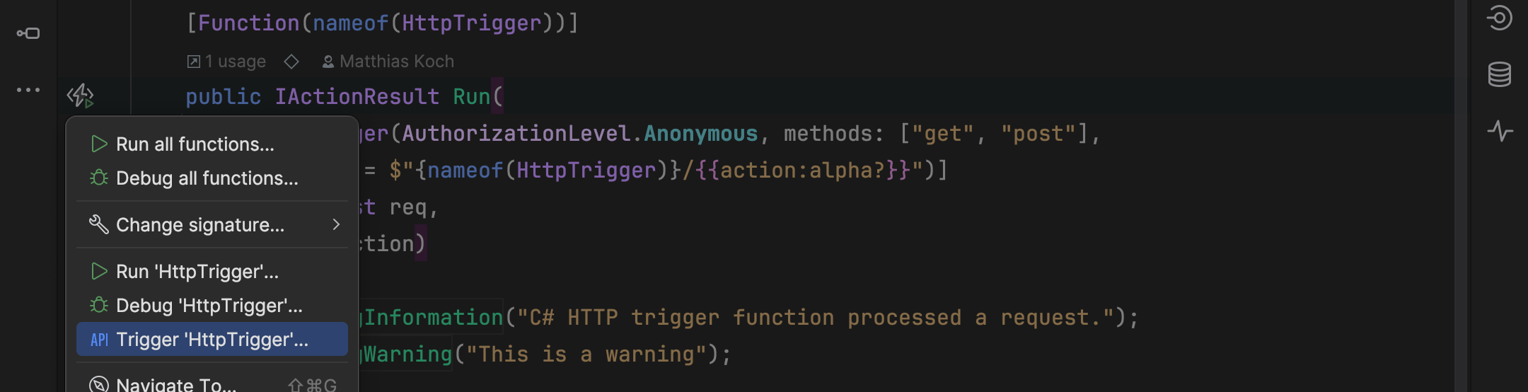 Triggering Functions