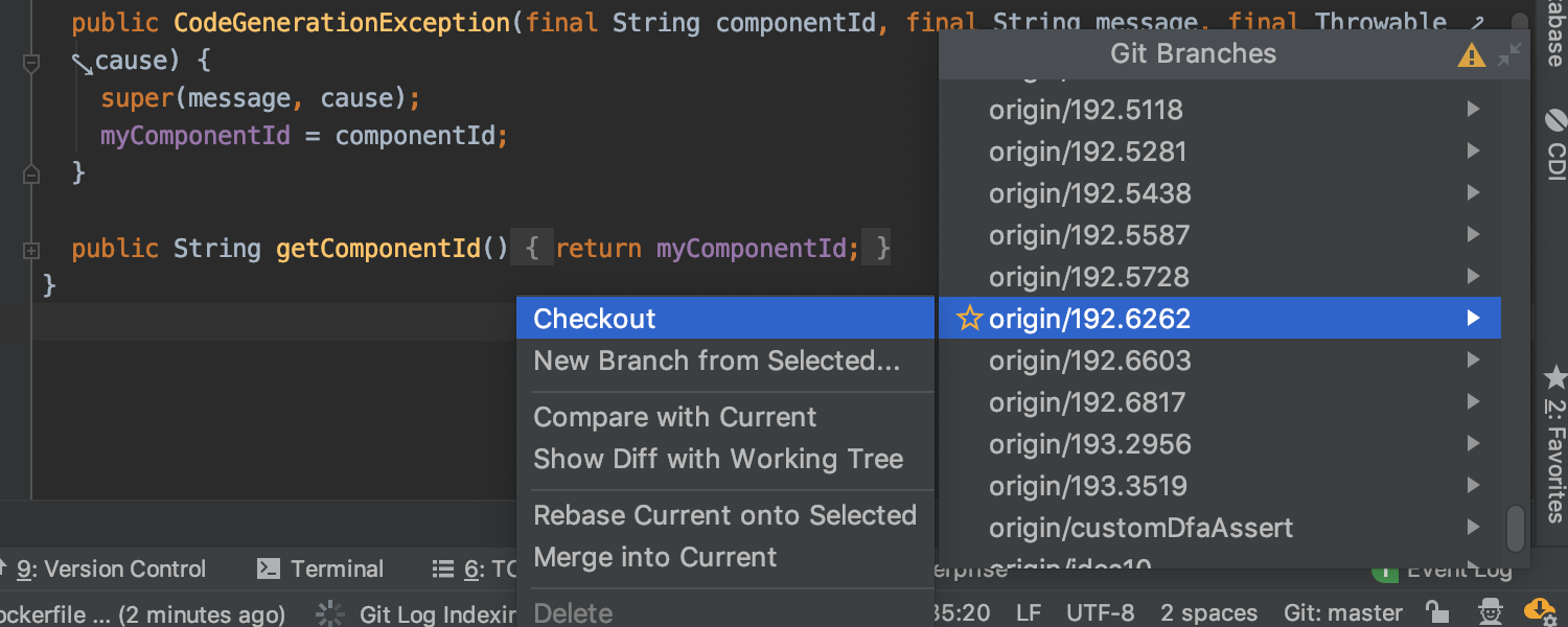 Improved Git checkout workflow