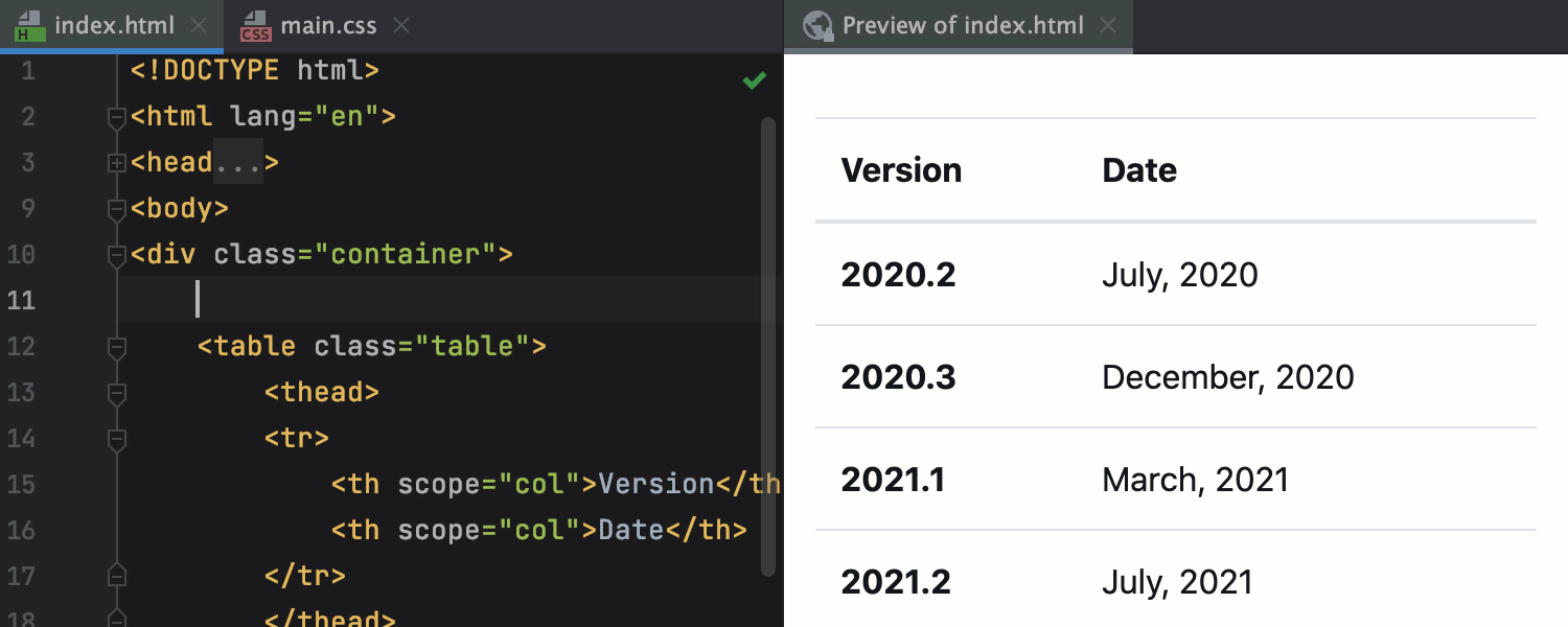 Editor HTML Preview