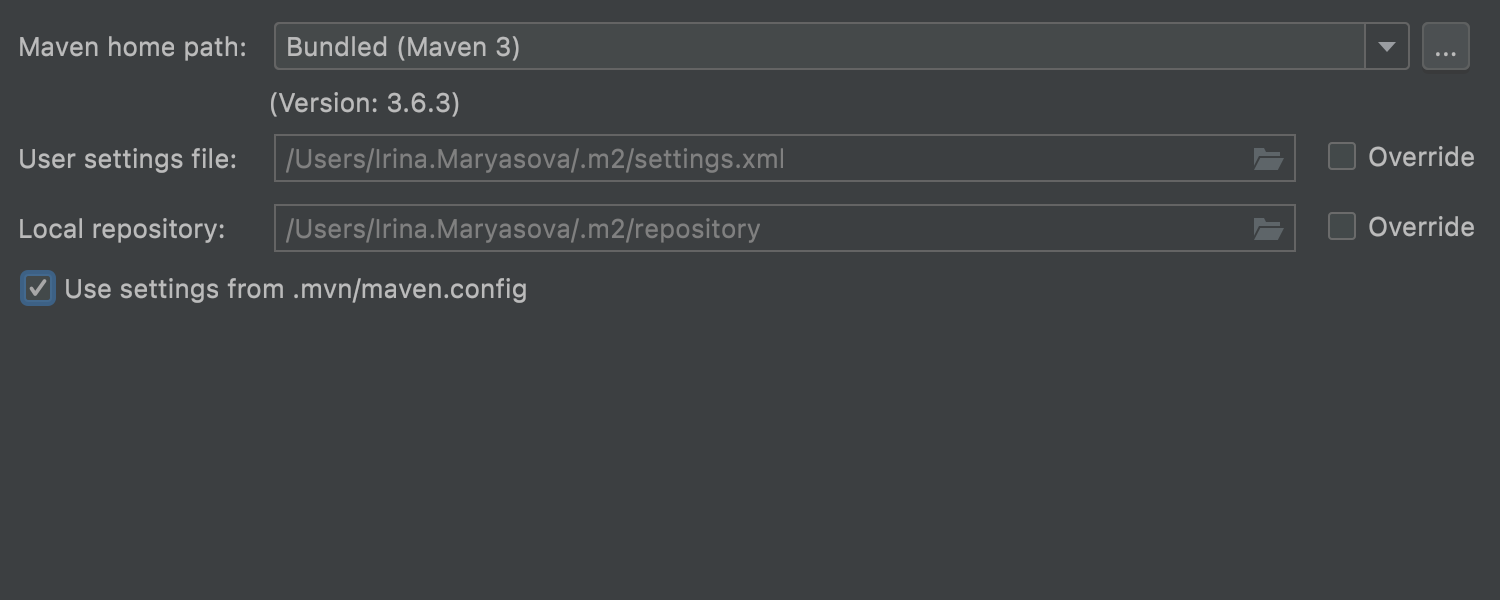 Support for .mvn/maven.config