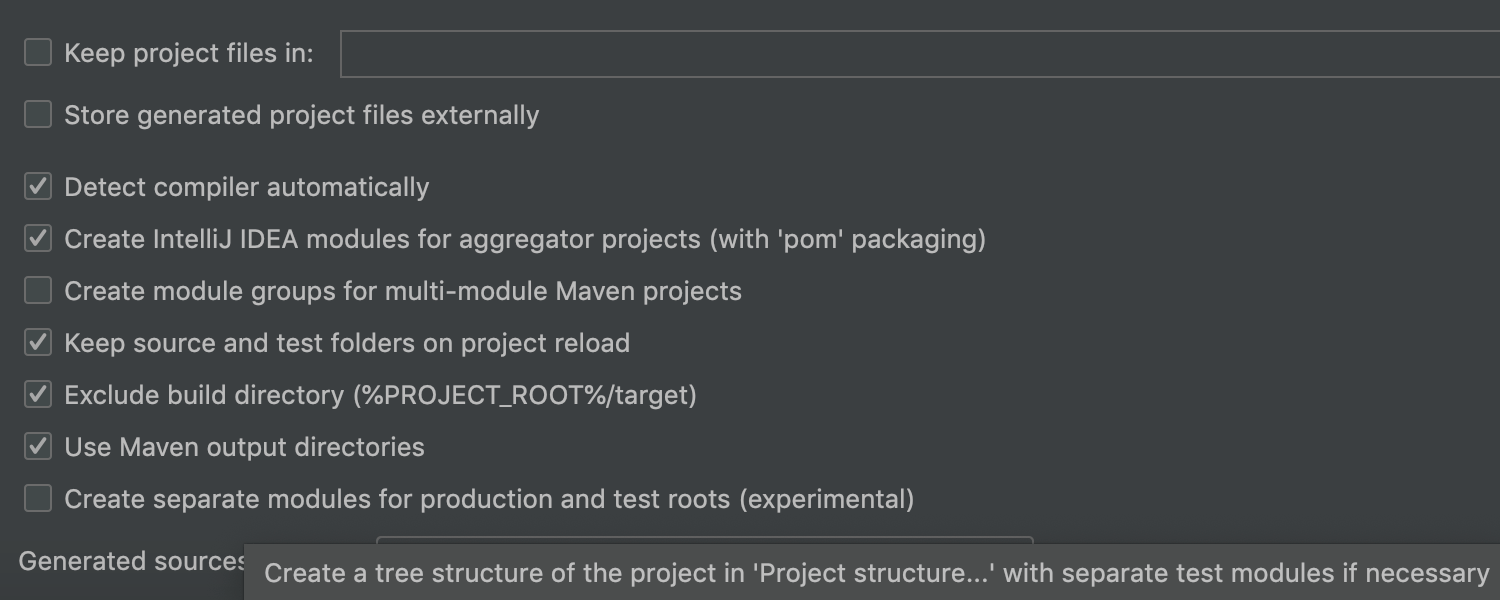 Maven 编译器插件中对单独测试模块的支持