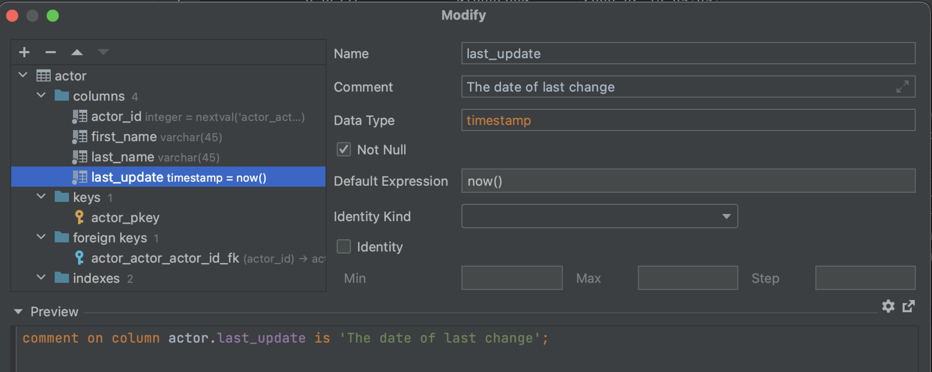 New UI for the Modify dialog