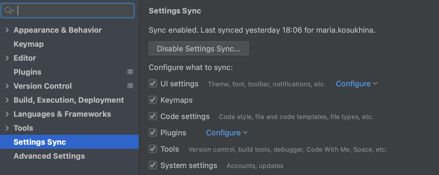 新的 Settings Sync（设置同步）解决方案