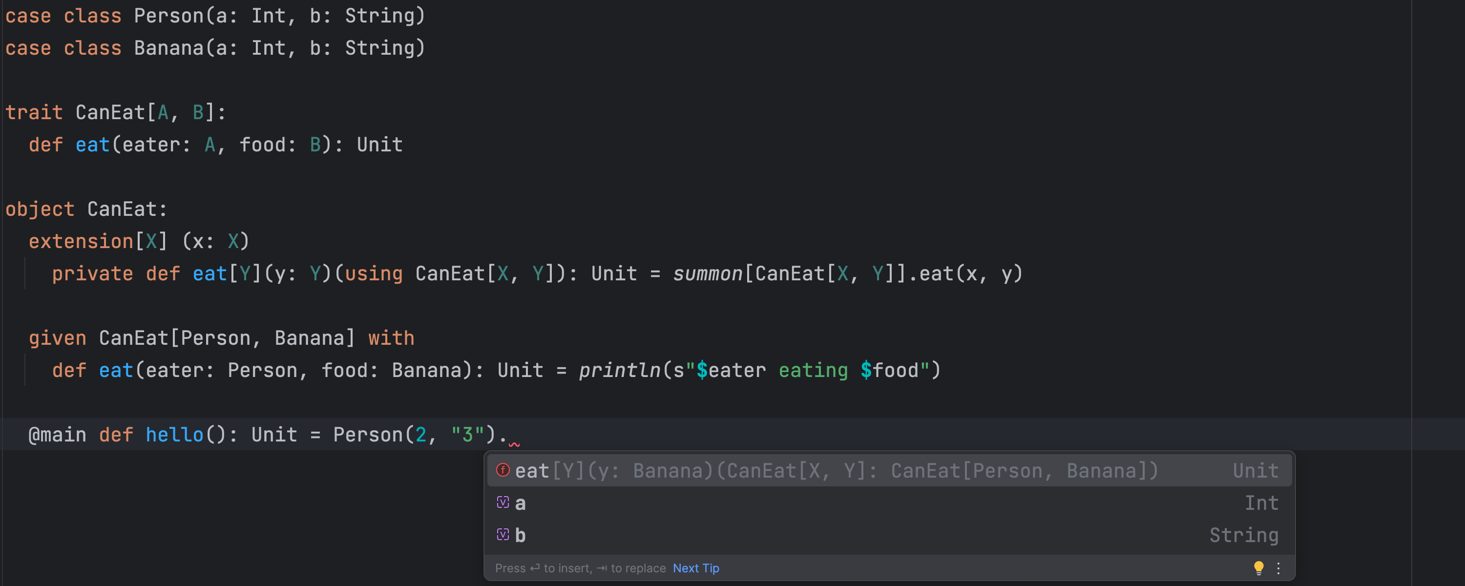 针对 Scala 3 的代码编辑改进