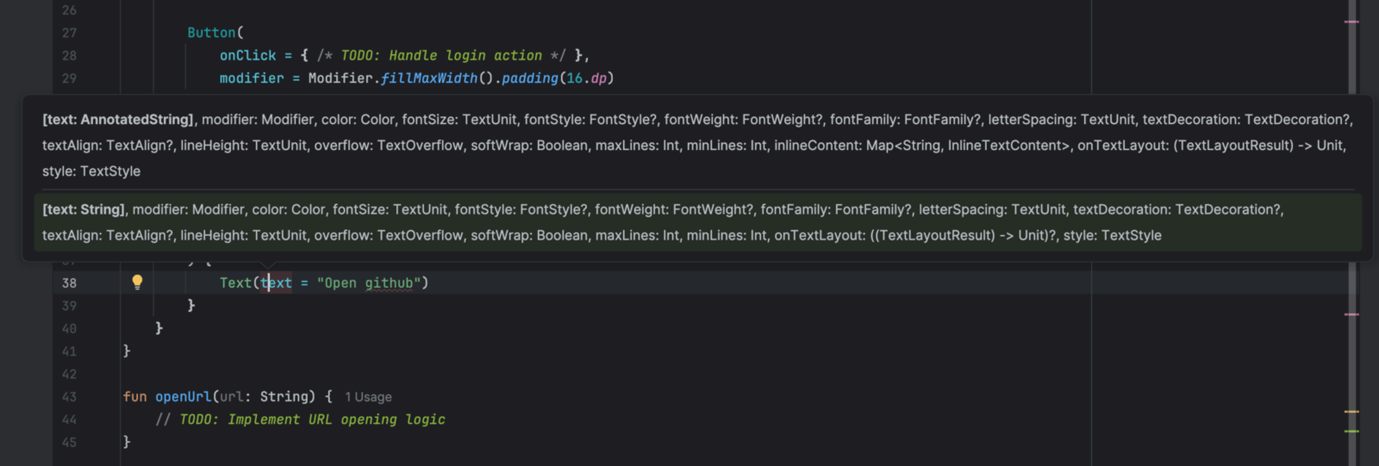 Parameter Info（形参信息）弹出窗口改进