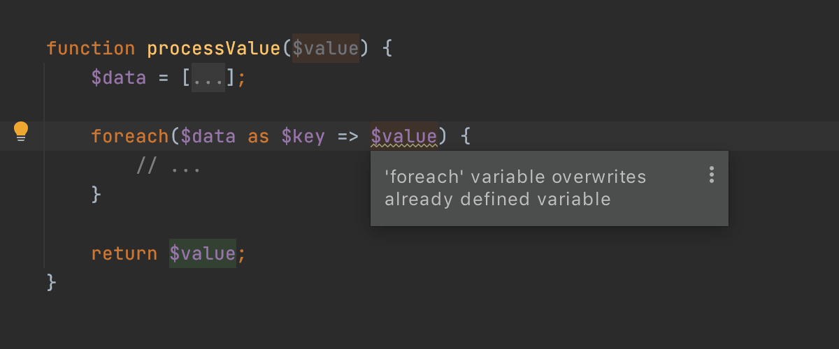 `foreach` variable overwrites already defined variable
