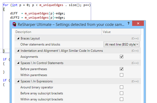 Detecting code style