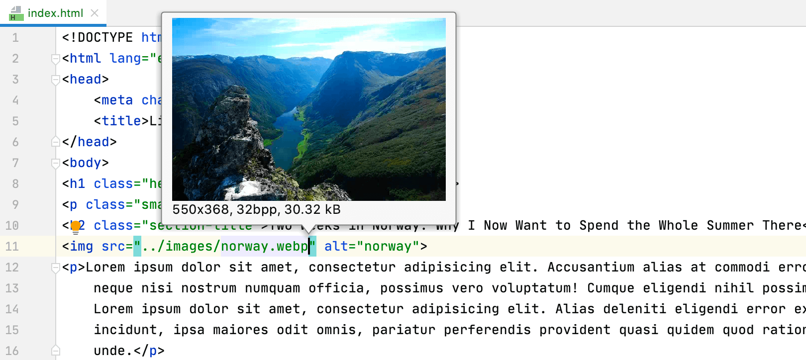 Preview WebP images in the IDE