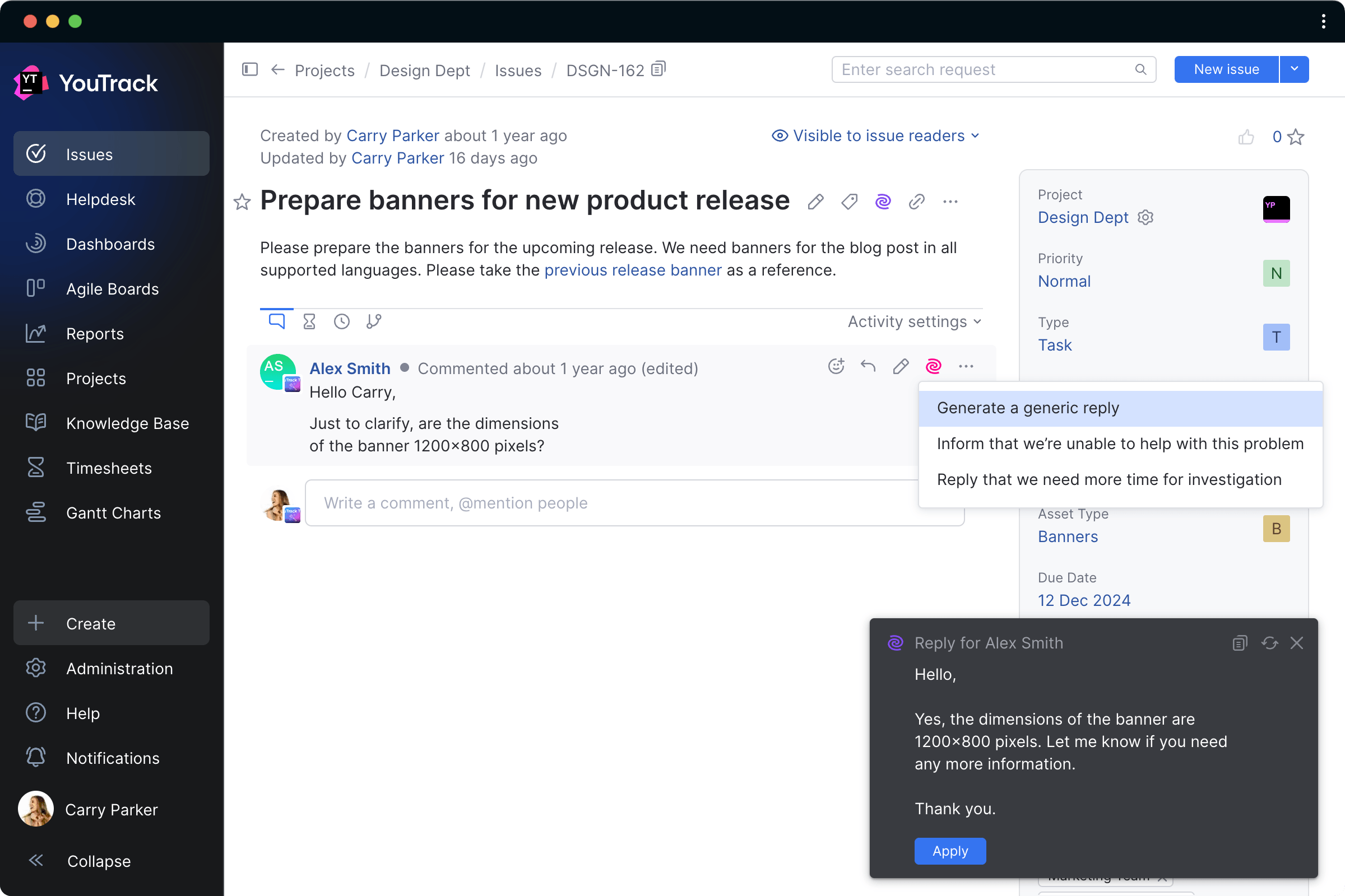 Let AI generate comments for you