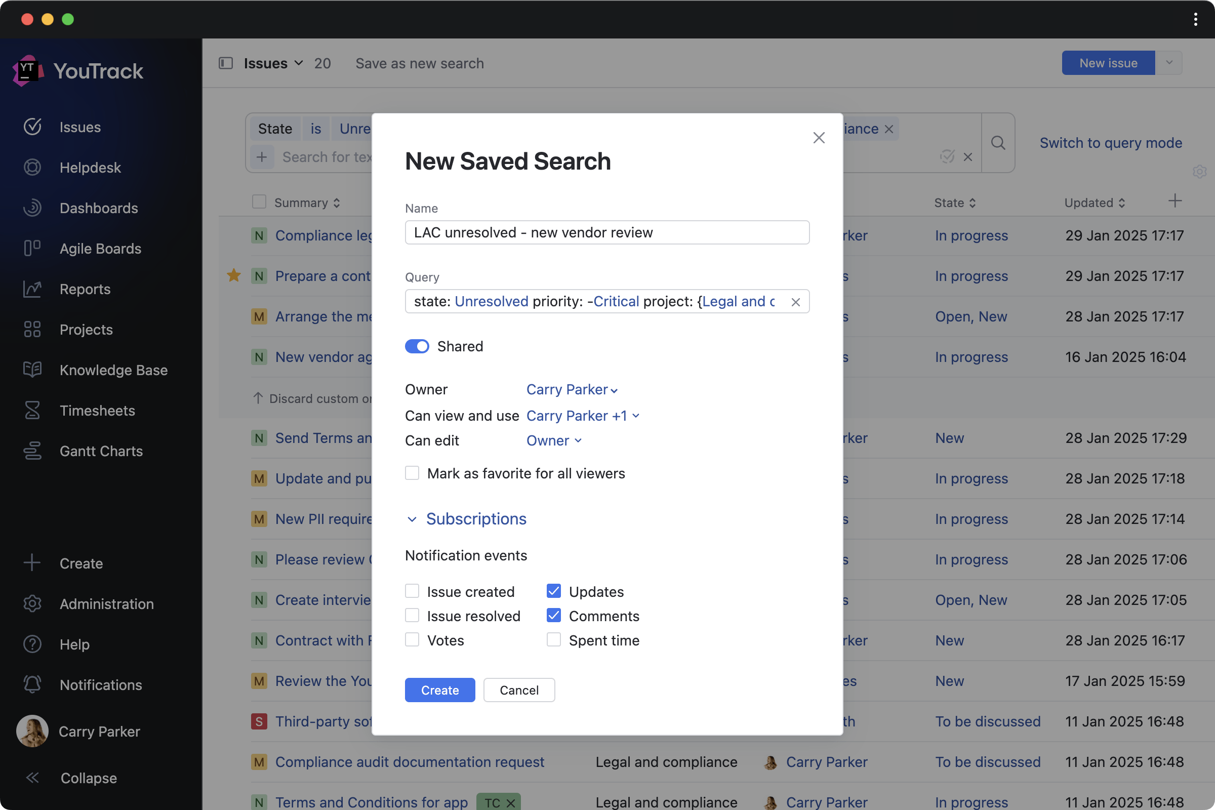 Browsing and managing tasks