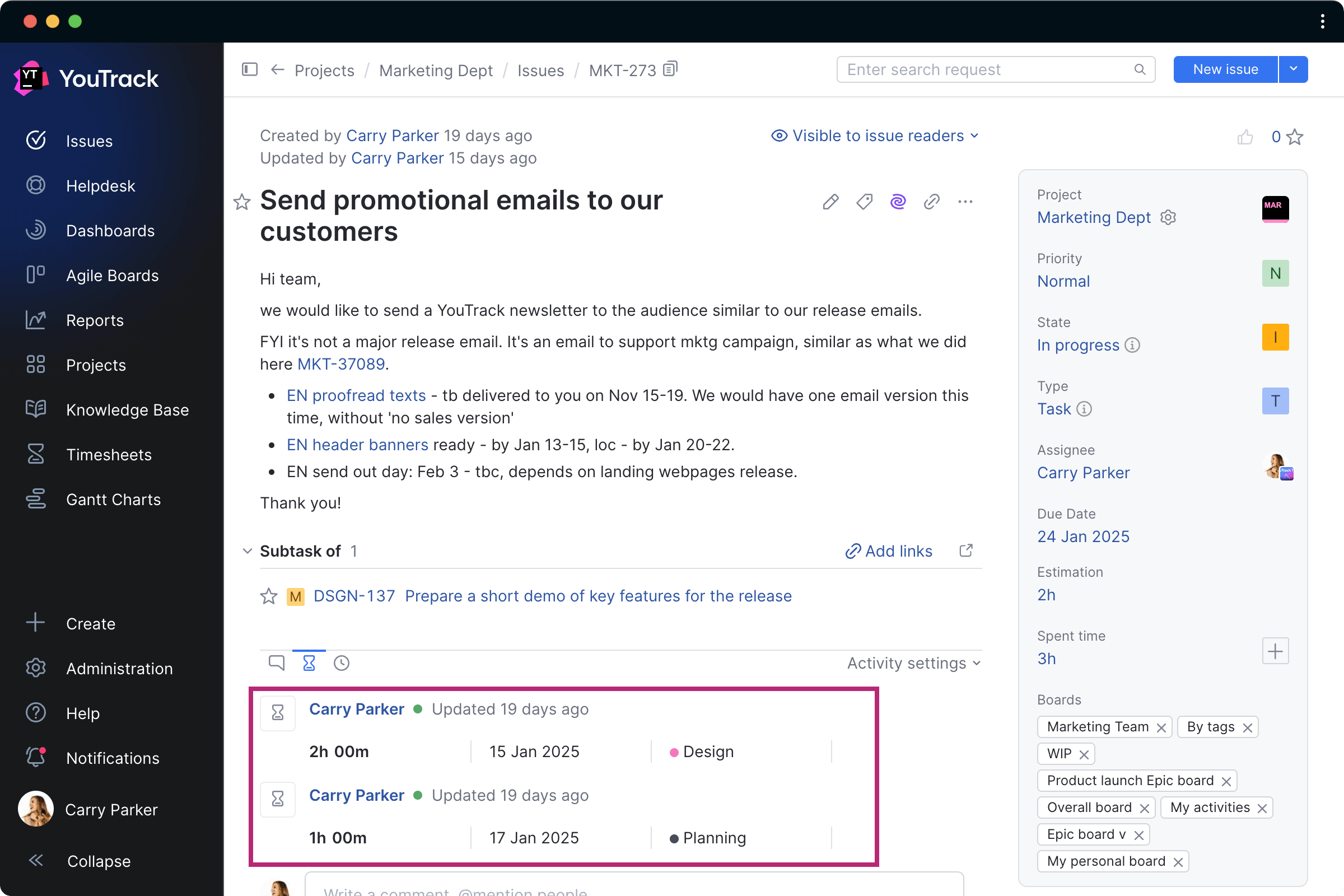Task Management - Features | YouTrack