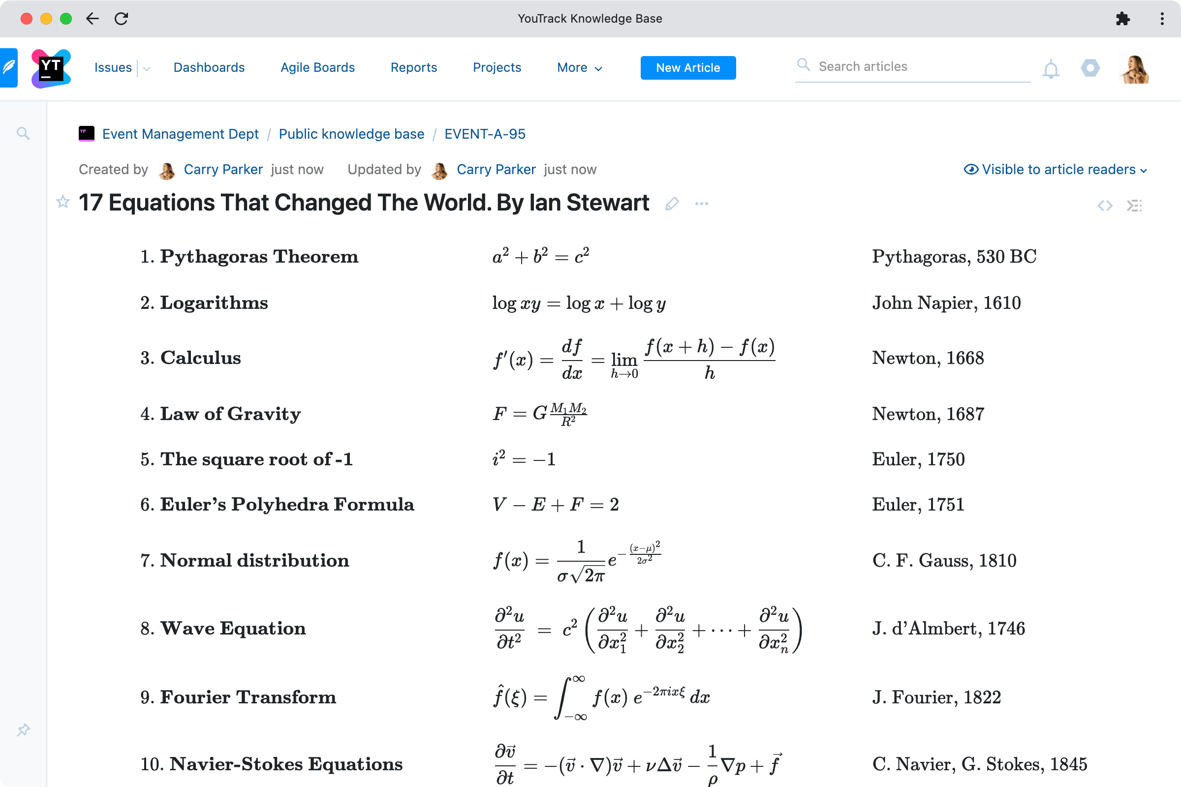 LaTeX notation support