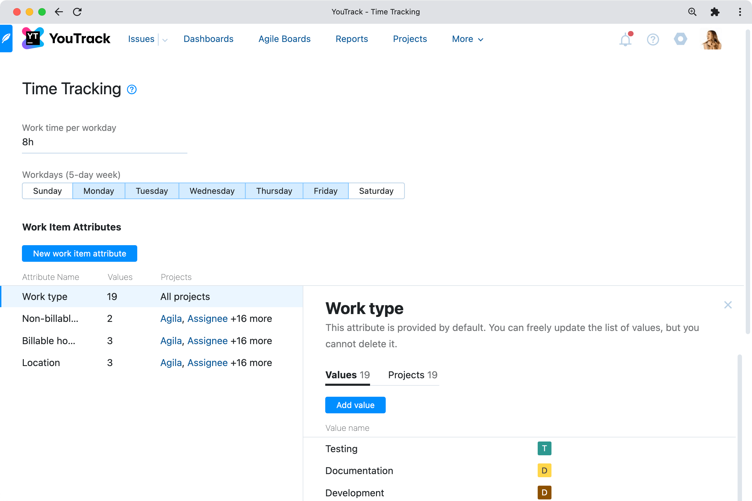 Track work items with precision