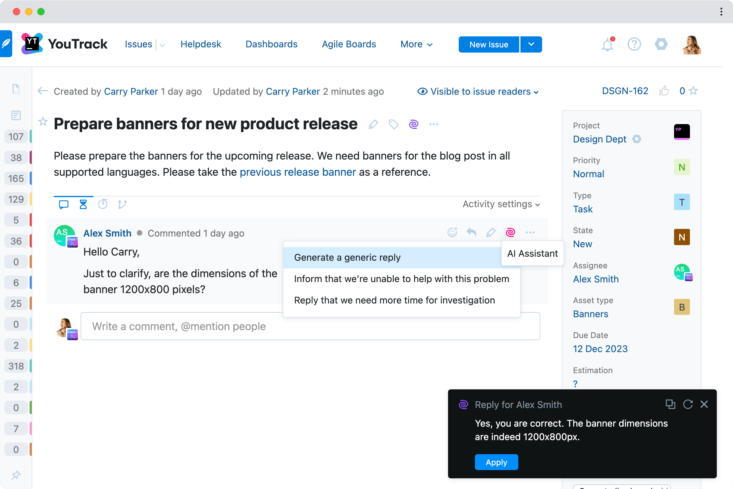 Prepare banners for new product release